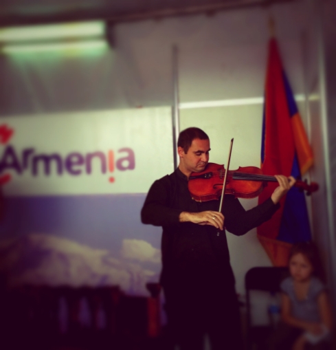 Armenian playing the violing